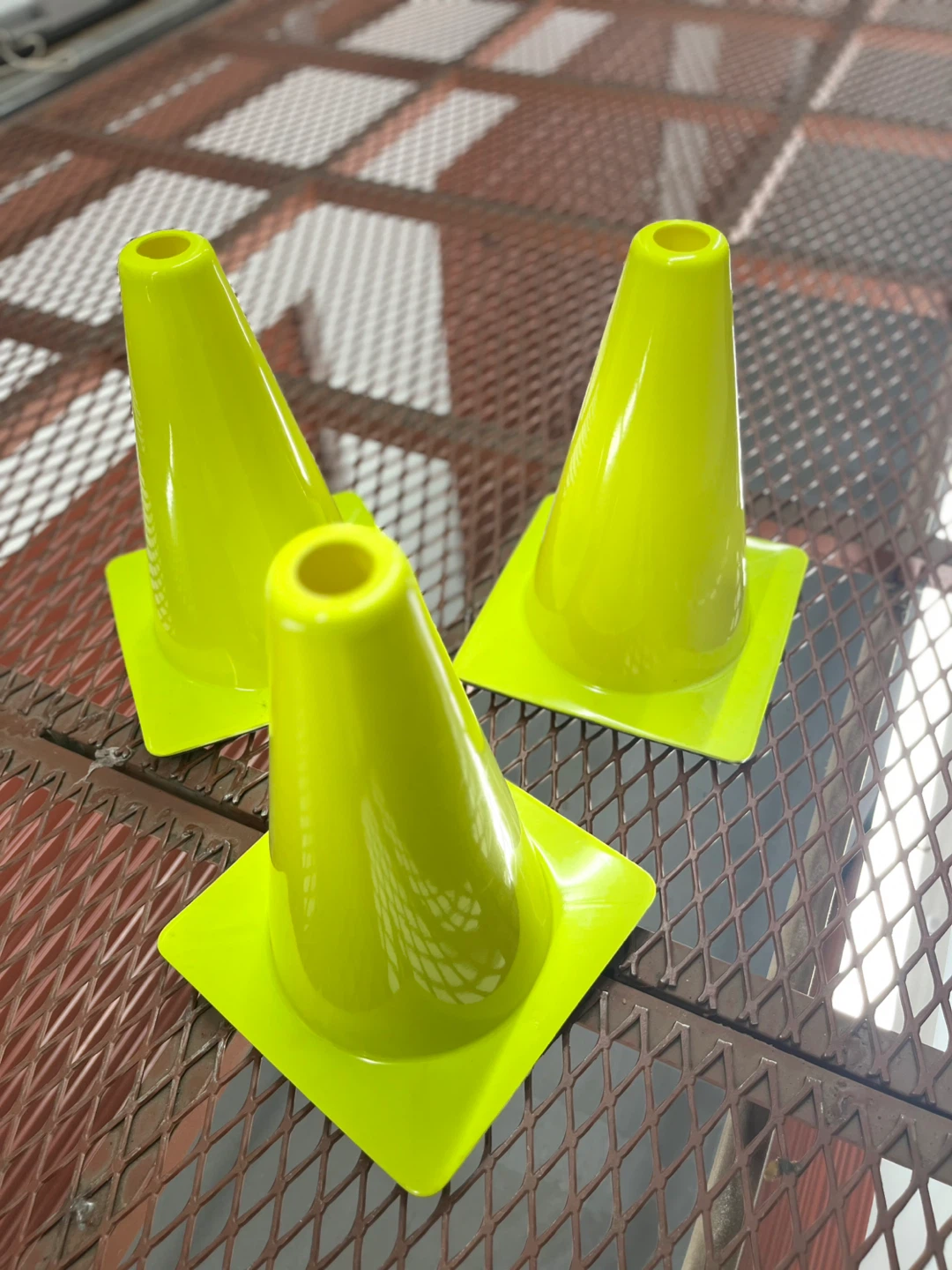 3 Yellow Traffic Cones - photo 2