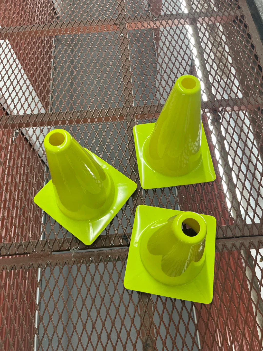 3 Yellow Traffic Cones - photo 4