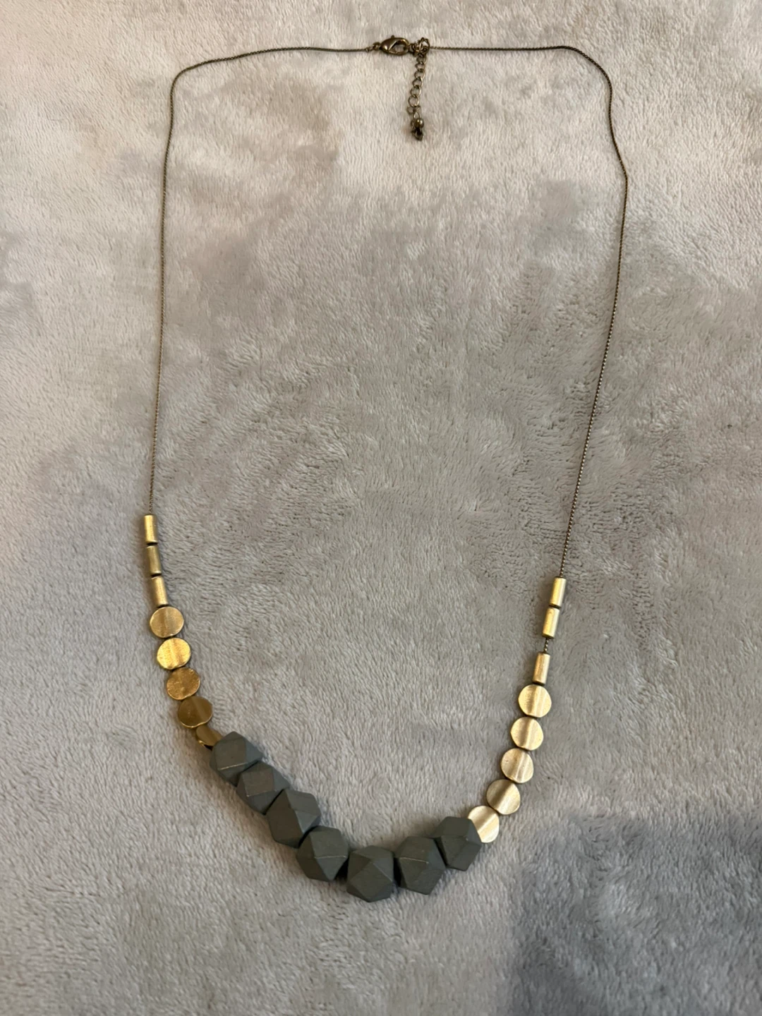 Statement Necklace with Geometric Beads