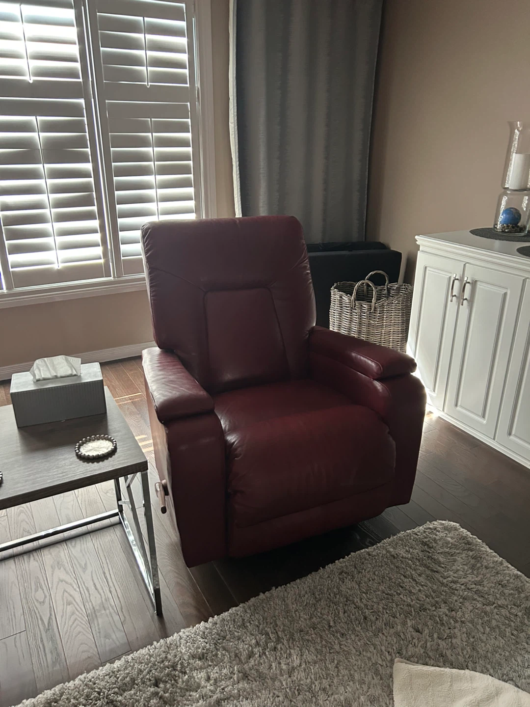 Red Leather Recliner Chair set of 2 - photo 3