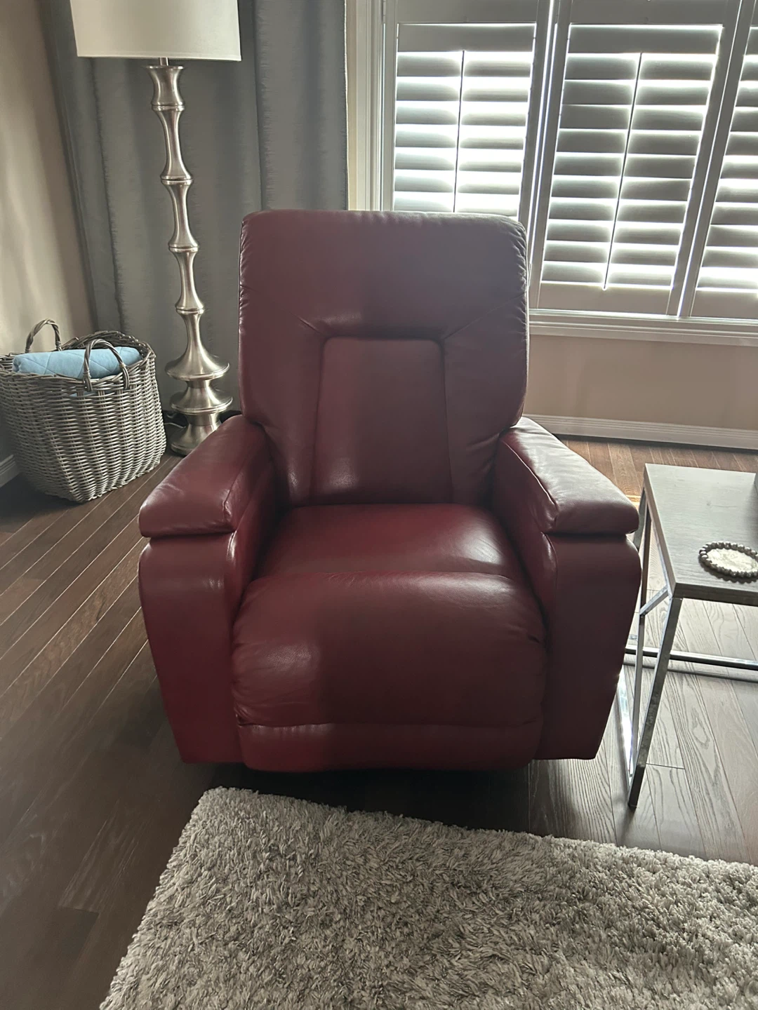 Red Leather Recliner Chair set of 2 - photo 2