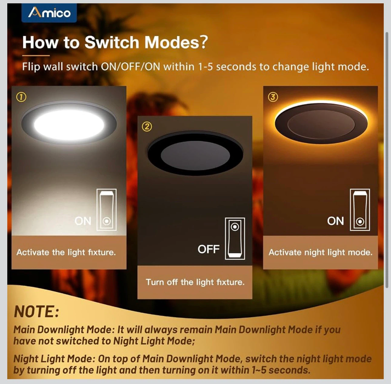 12 pack 5 CCT Recessed Pot Lights with Night Light ⚽ - photo 3