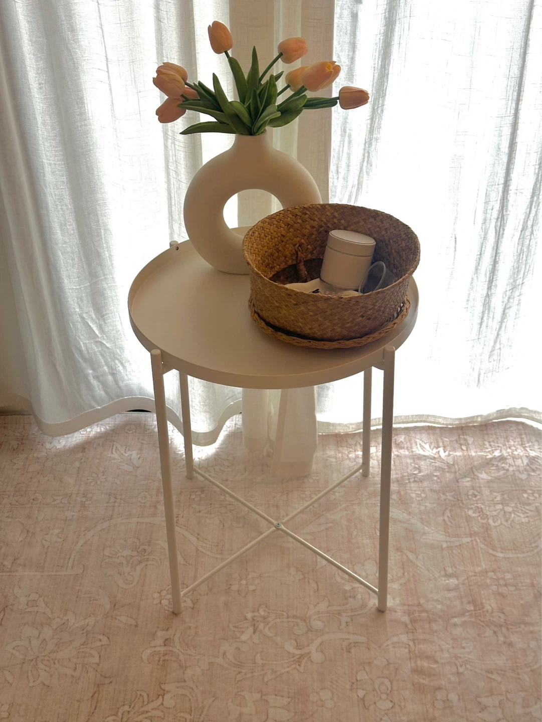 Ikea gladom white/side table/coffee table - photo 2