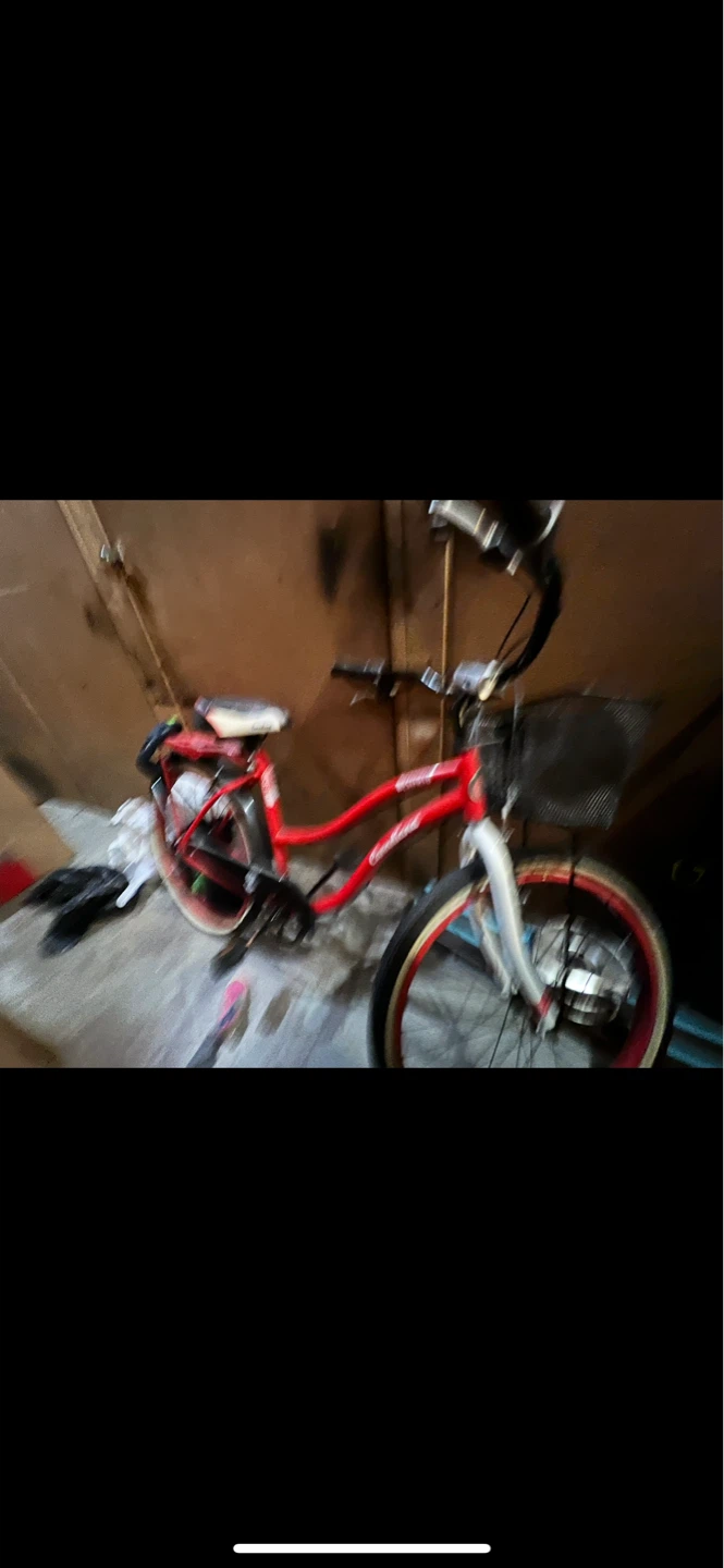 Red Bicycle with Basket cruiser mountain bike - photo 4
