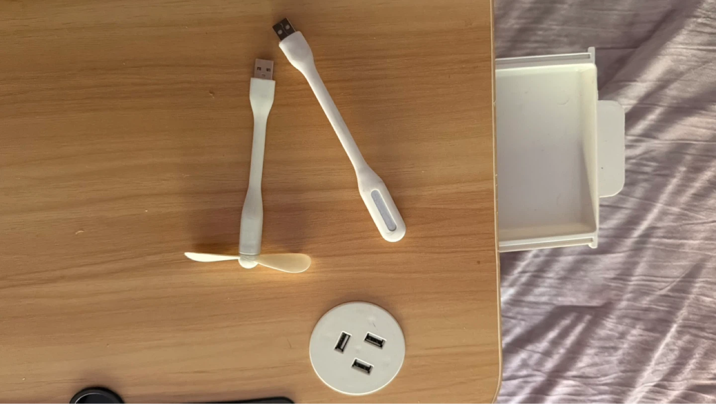 Foldable Laptop Bed Tray with USB Fan and Drawer - photo 3