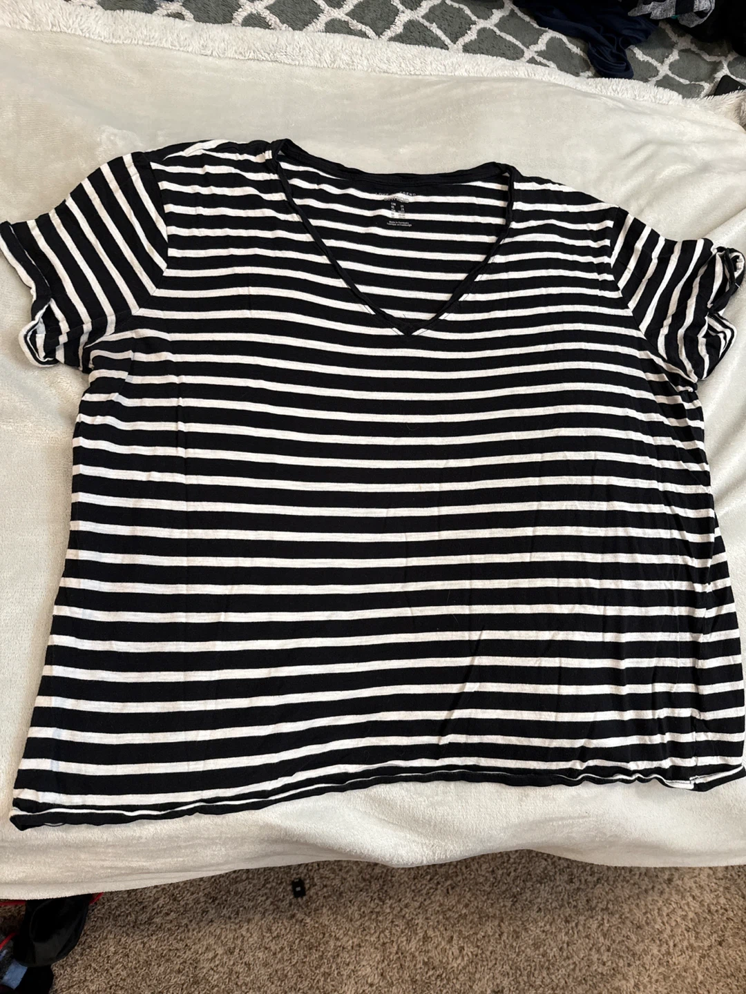 Love & Legend Striped Boyfriend T-Shirt - Size 2X