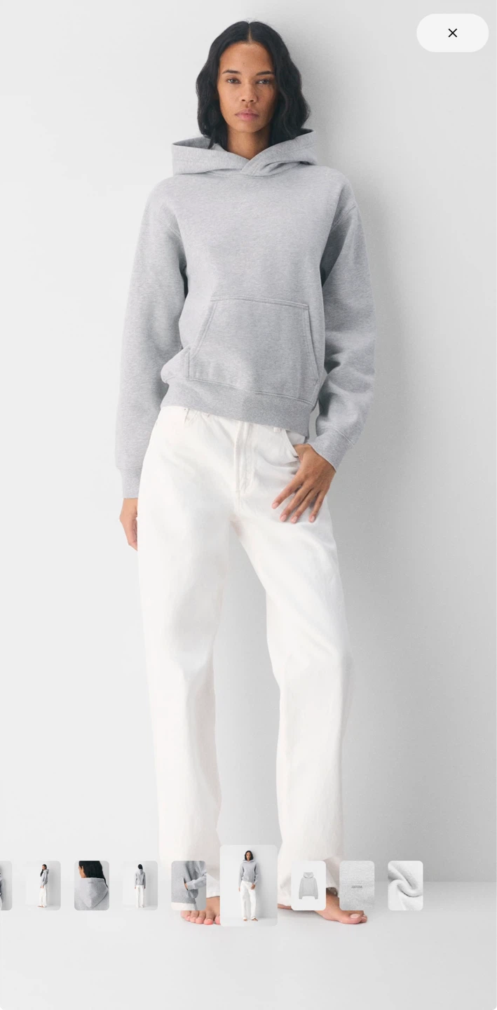 Aritzia TNA Cozy Fleece Boyfriend Hoodie (XS) – Heather Grey