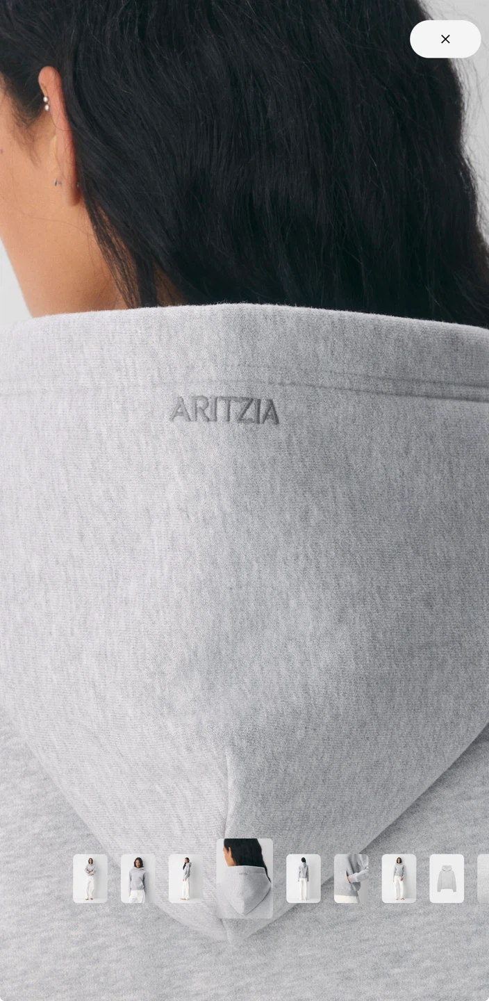 Aritzia TNA Cozy Fleece Boyfriend Hoodie (XS) – Heather Grey - photo 4