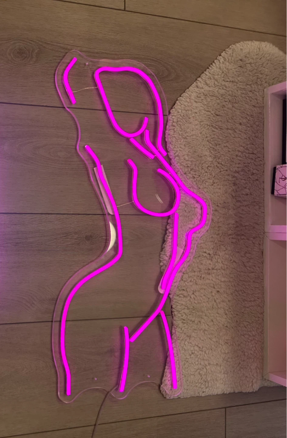 Pink Neon Body Outline Wall Light