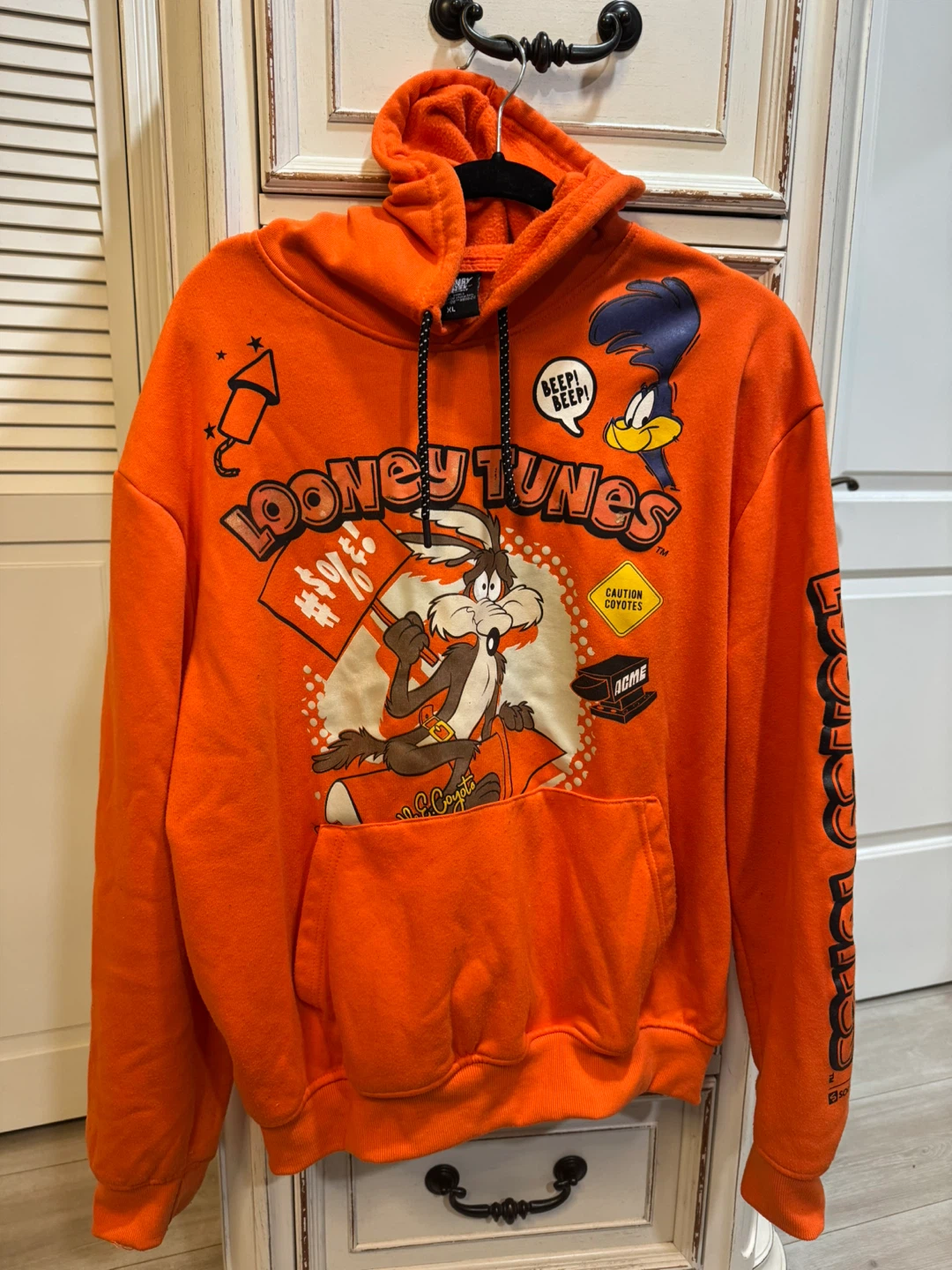Southpole Looney Tunes Wile E. Coyote Orange Hoodie XL - photo 5