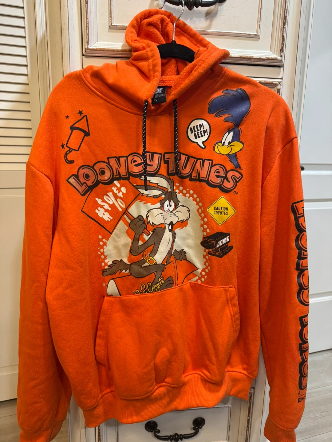 Southpole Looney Tunes Wile E. Coyote Orange Hoodie XL - photo 2