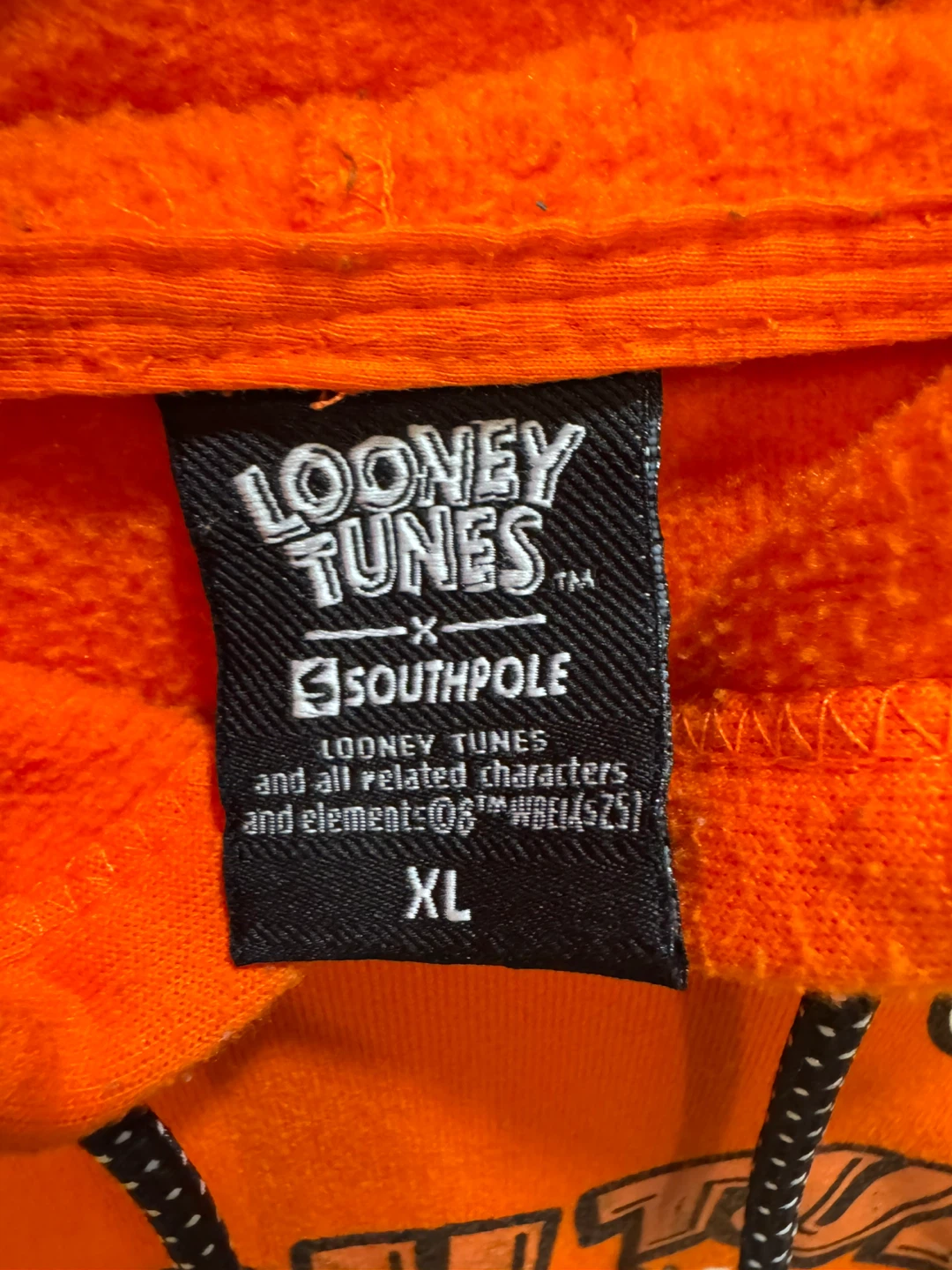 Southpole Looney Tunes Wile E. Coyote Orange Hoodie XL - photo 3