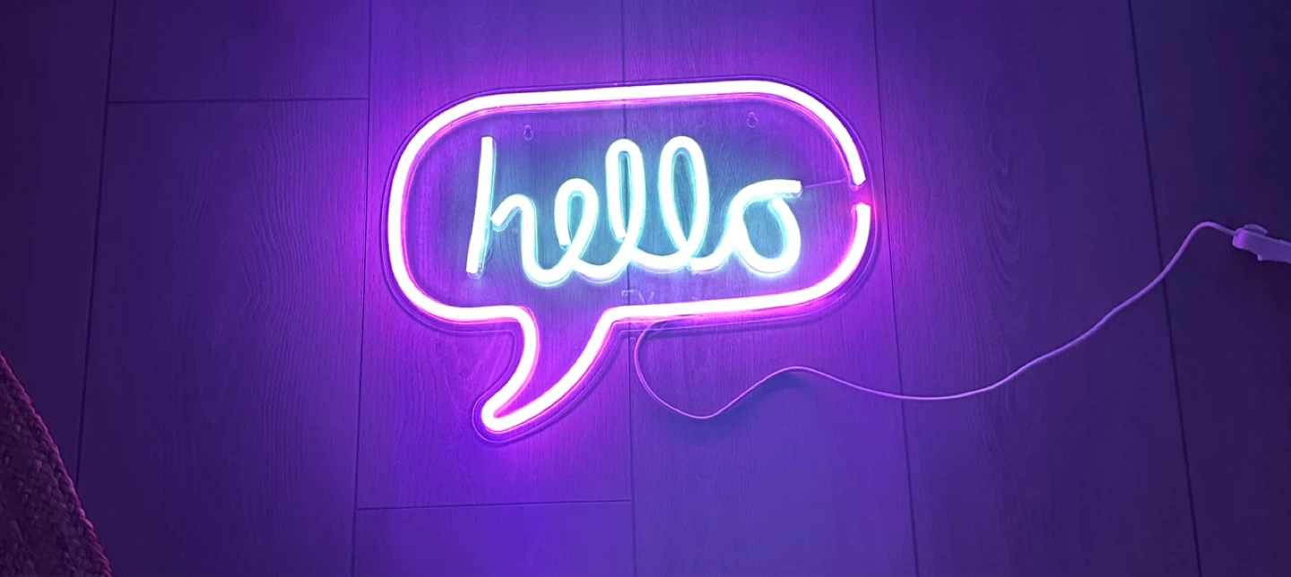 Neon "hello" Sign - photo 2