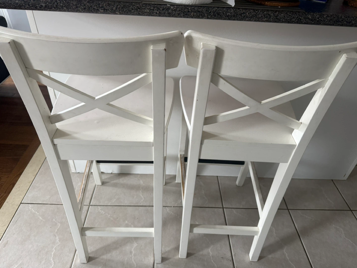 White Bar Stools - Set of 2 - photo 3
