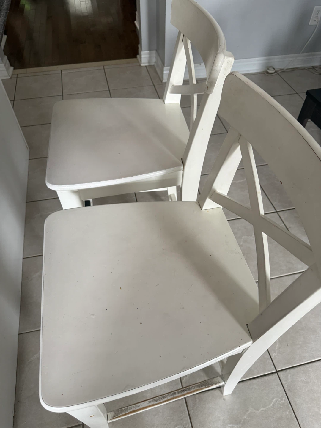 White Bar Stools - Set of 2 - photo 4