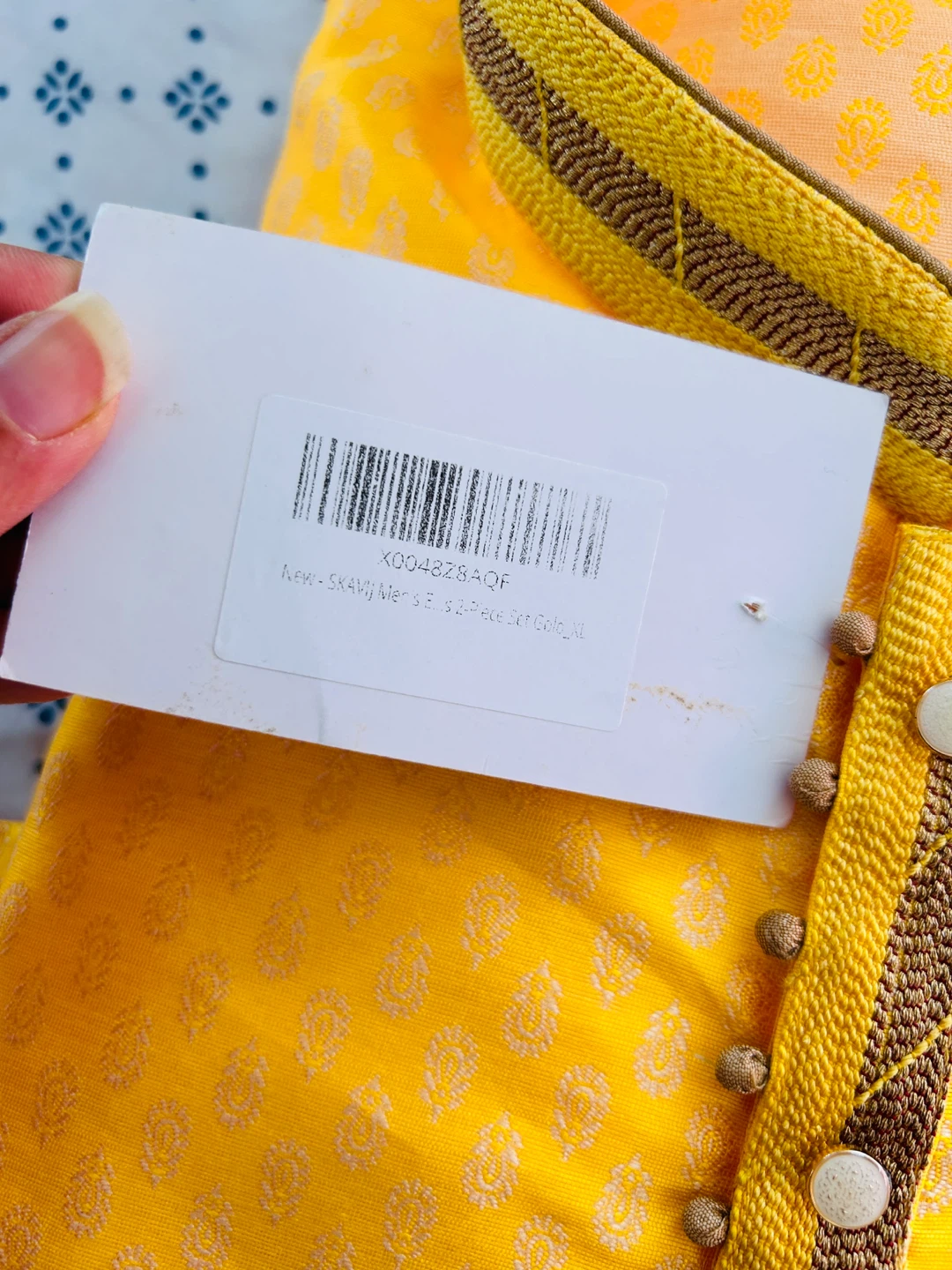 Yellow Men Kurta Set XL ⚽️ - photo 4