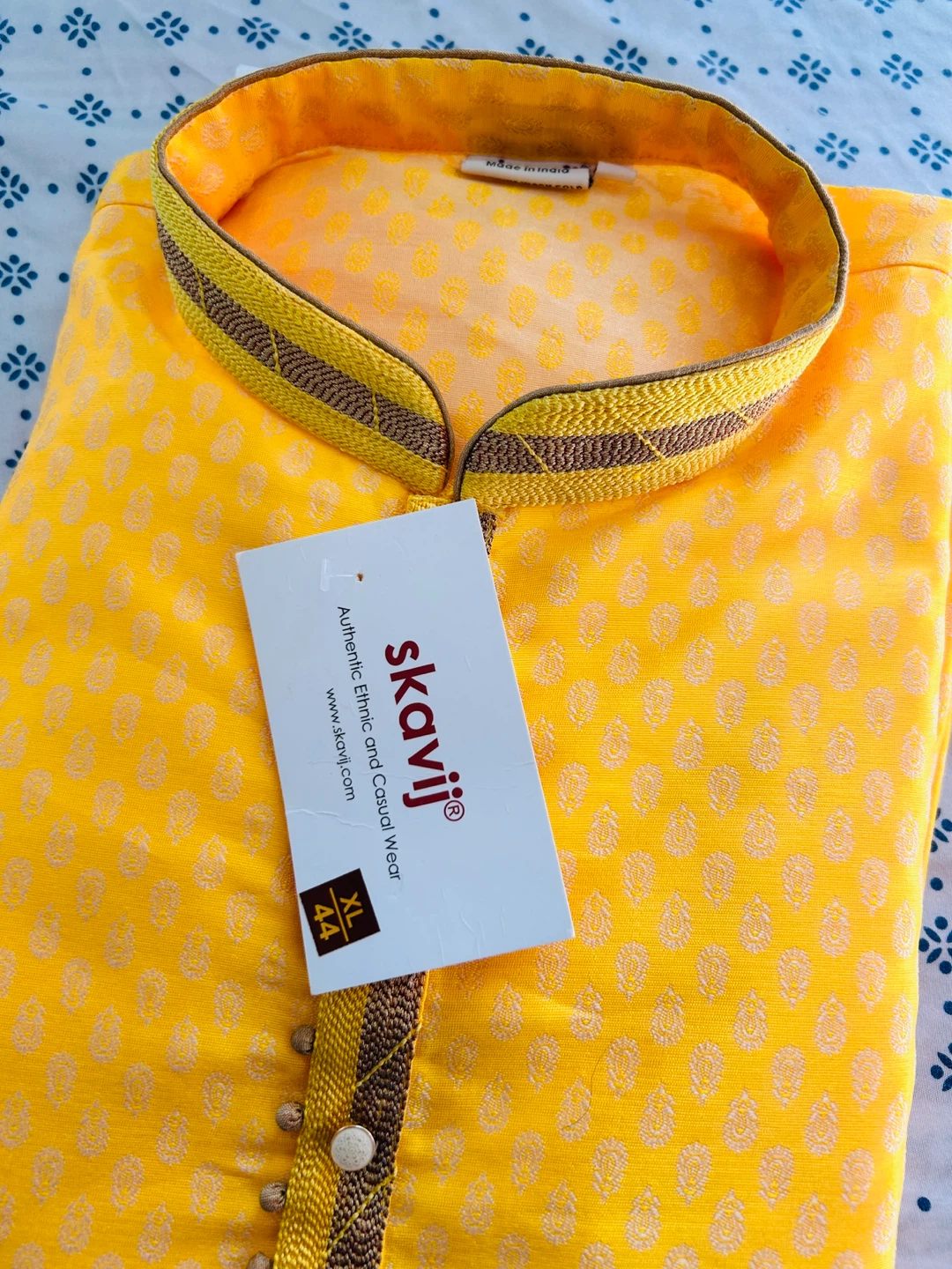 Yellow Men Kurta Set XL ⚽️ - photo 3