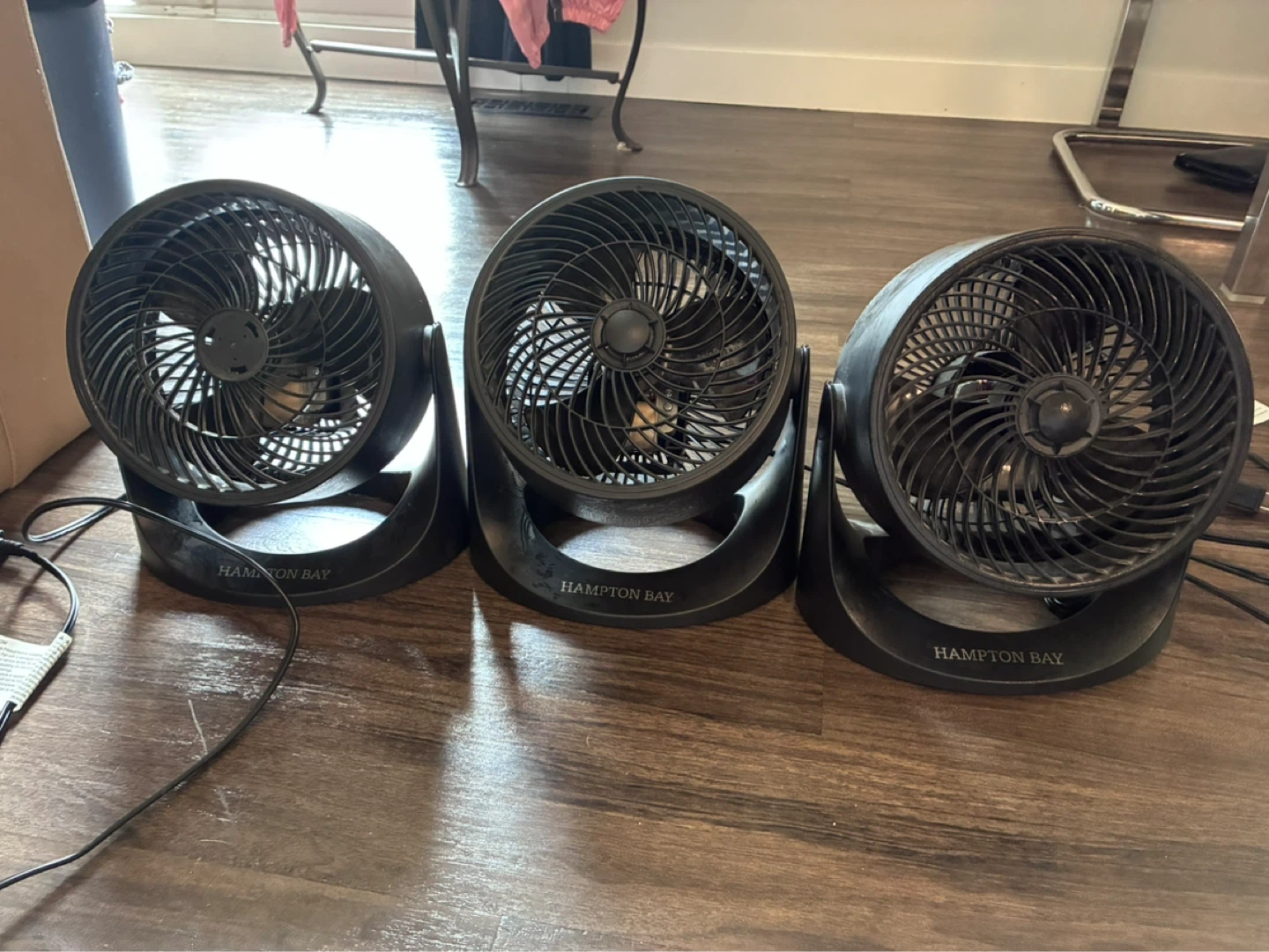 Hampton Bay Black Desk Fans (Set of 3)