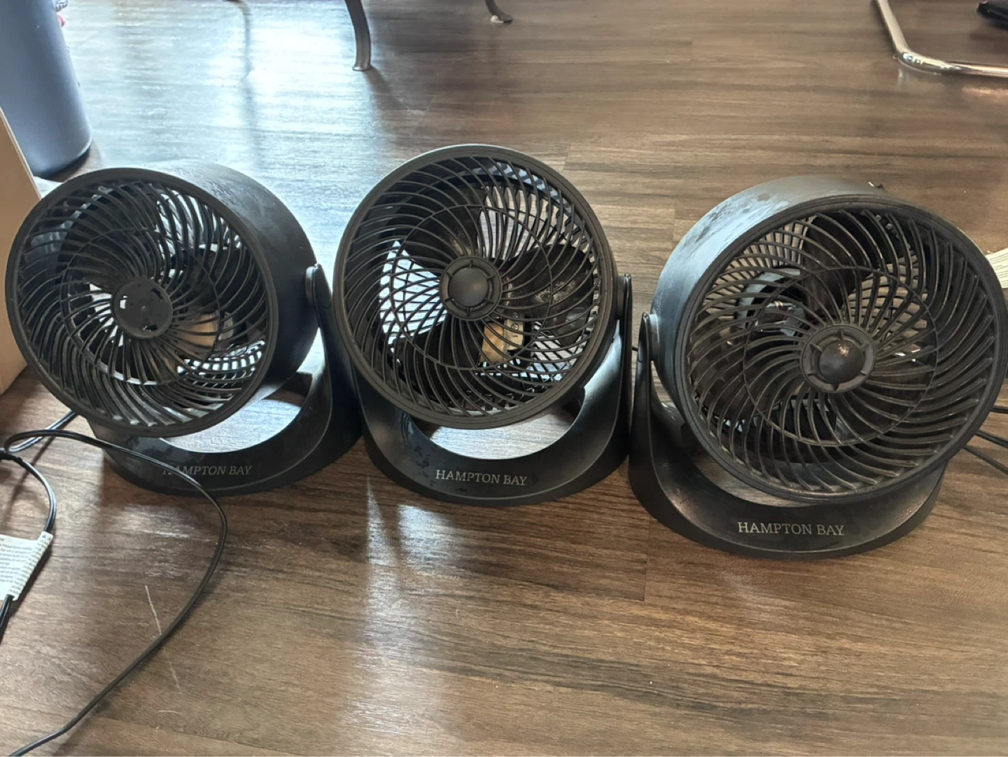 Hampton Bay Black Desk Fans (Set of 3) - photo 2