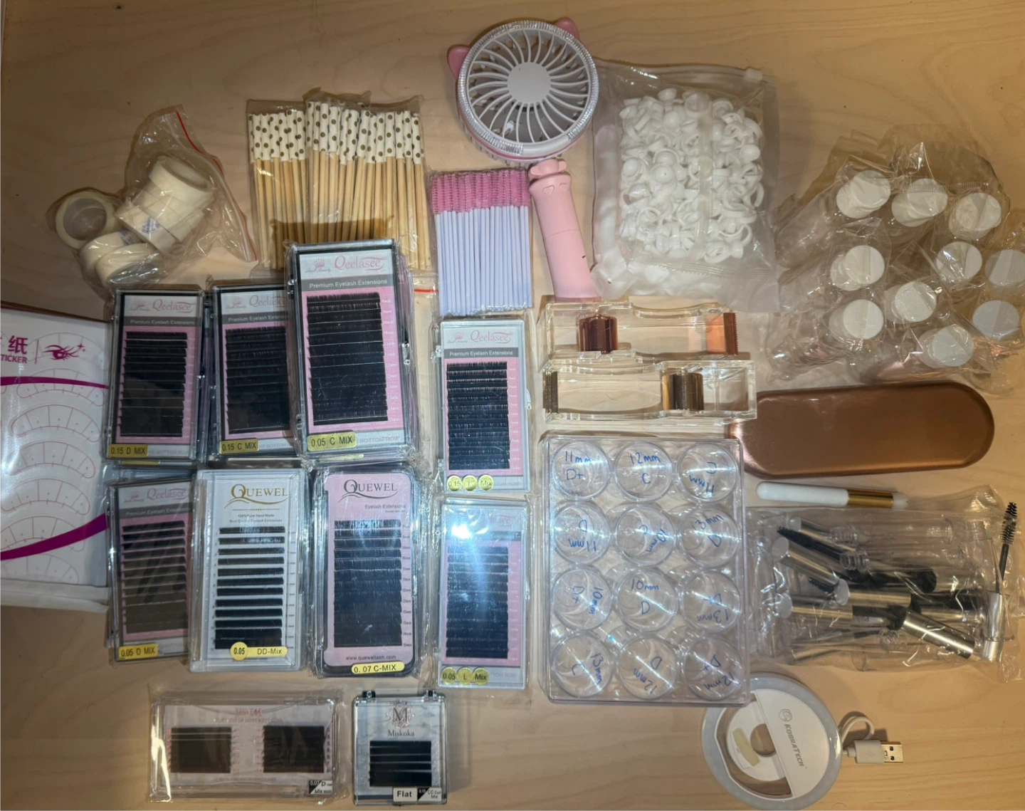 Eyelash Extension Kit - Assorted Lashes & Tools