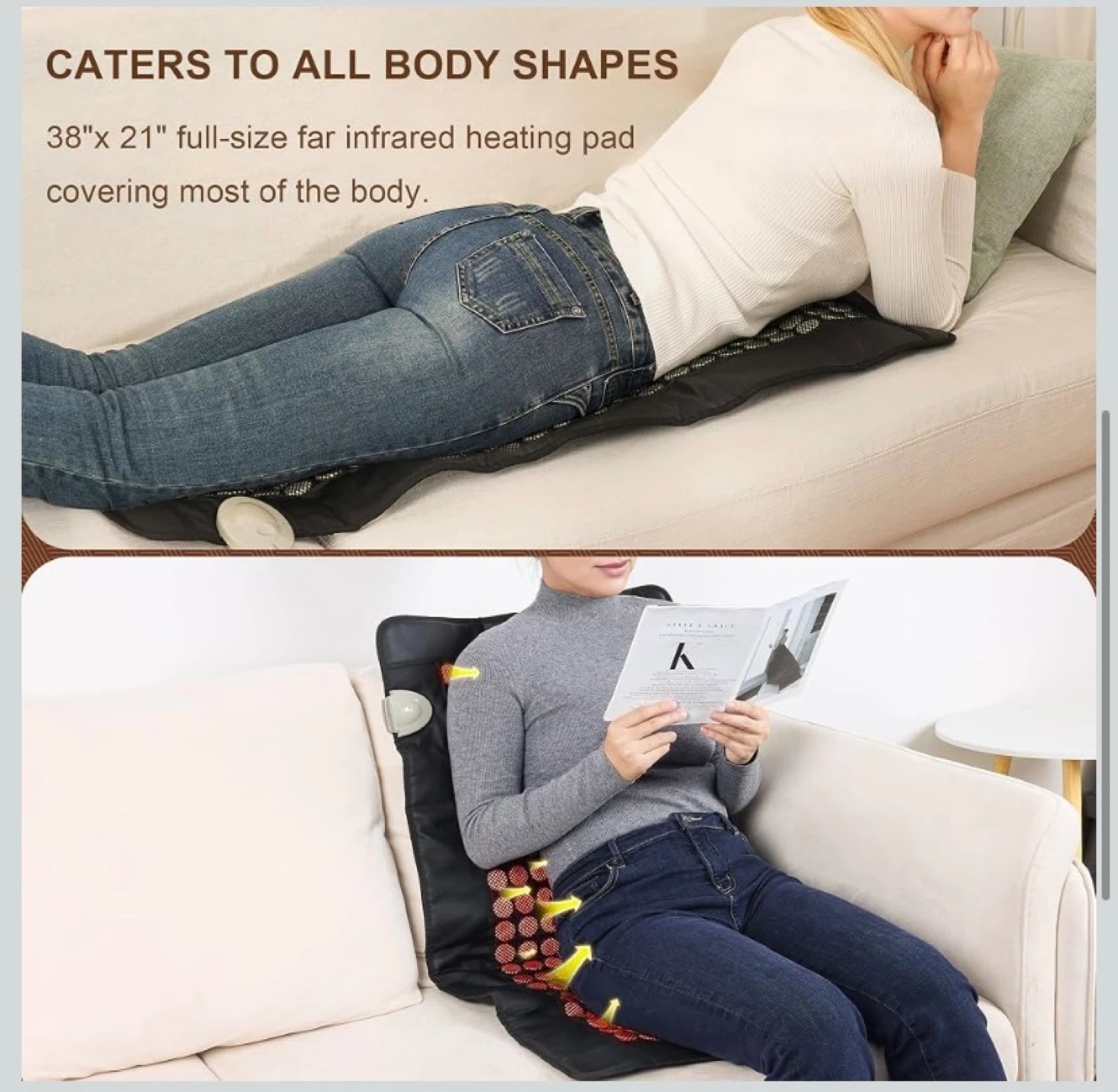 UTK Far Infrared Heating Pad Natural Jade & Tourmaline Stones - photo 4