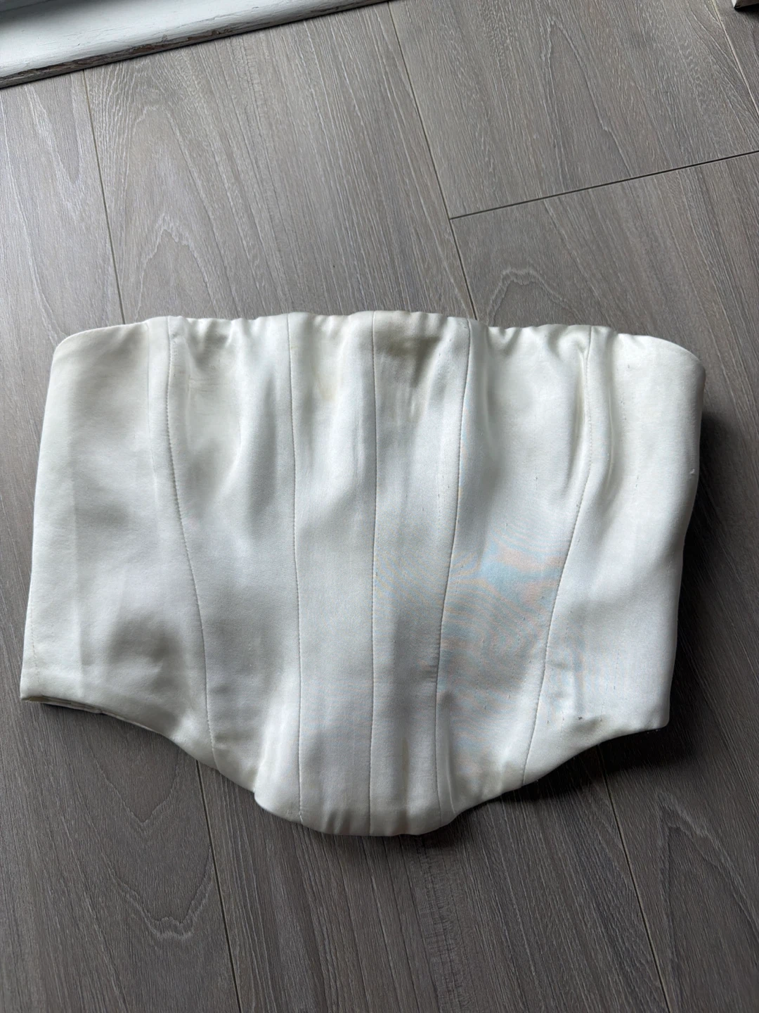 Oh Polly White Satin Corset Top (UK 8 / US 4)