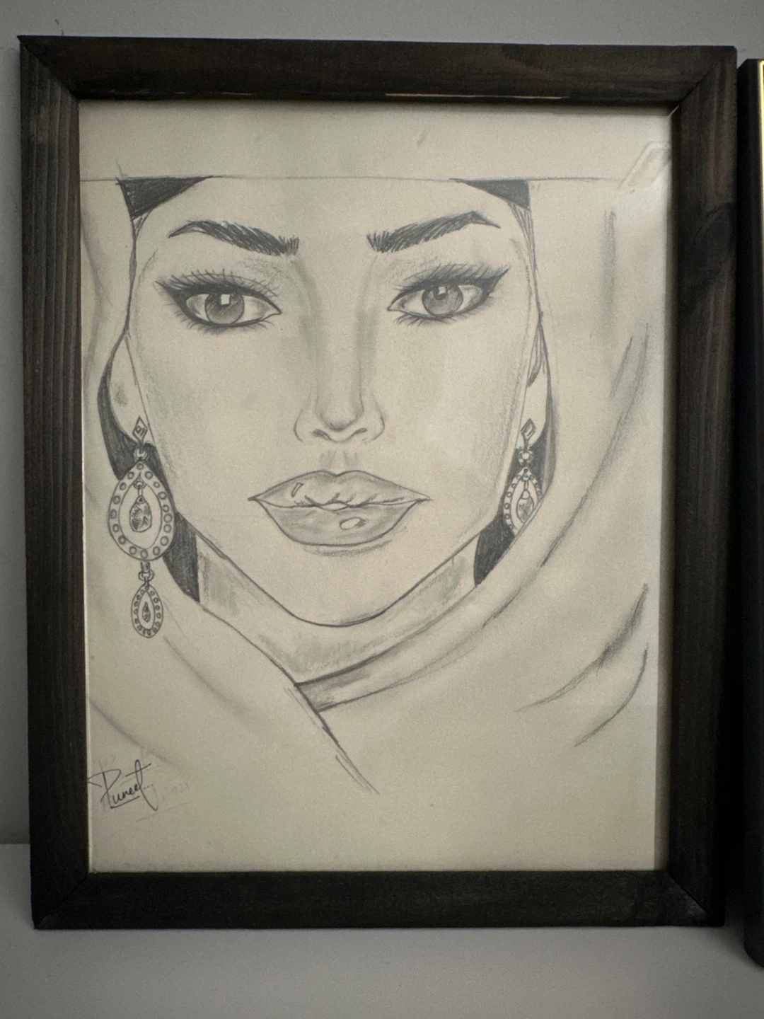 Framed Pencil Sketch Portrait