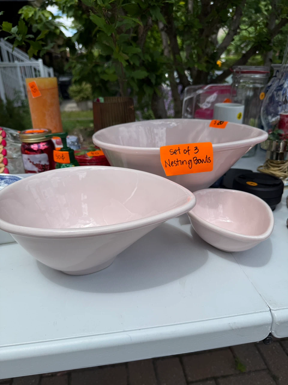 Pink nesting bowls