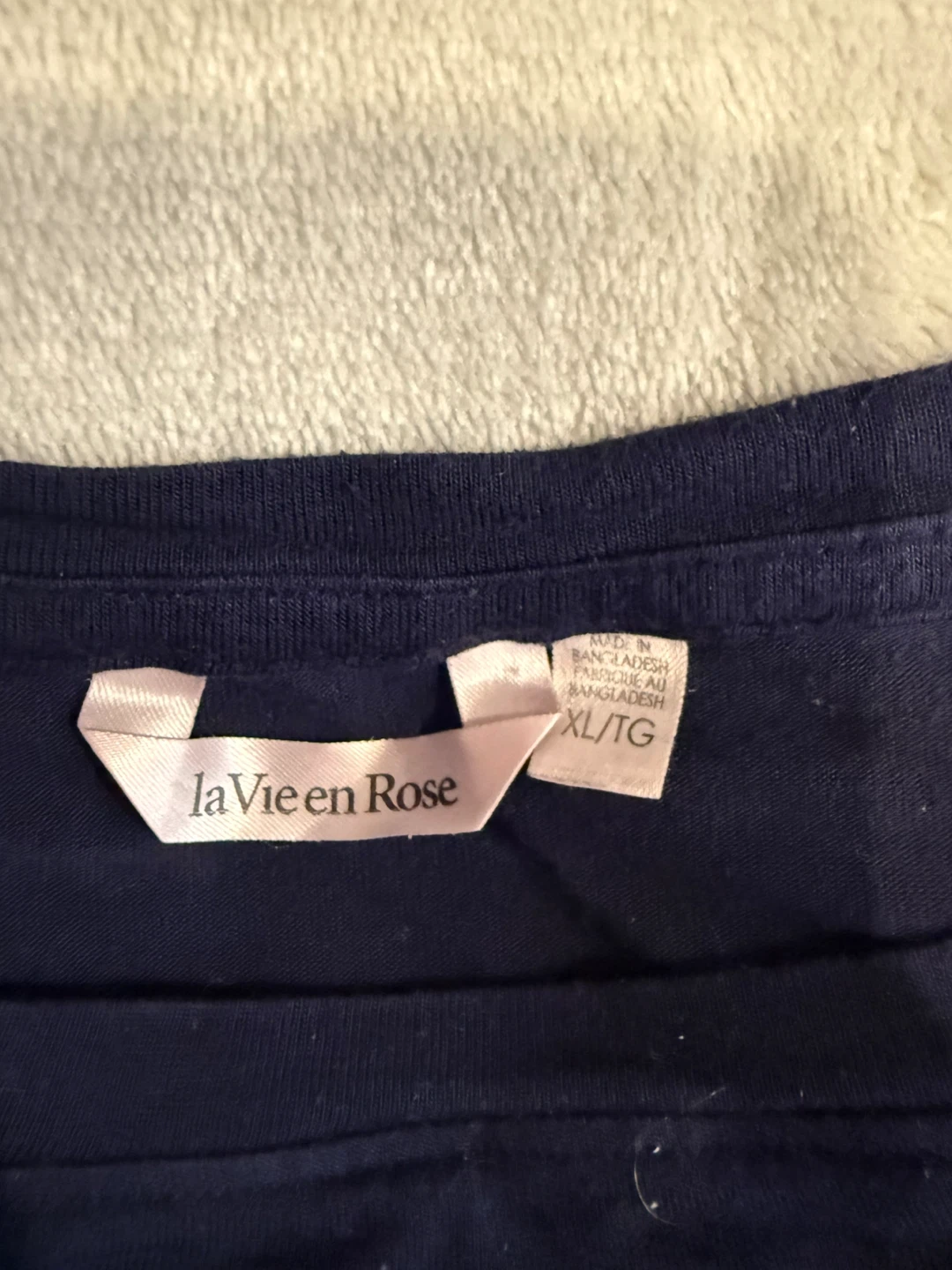La Vie en Rose Navy Pajama Set XL - photo 2