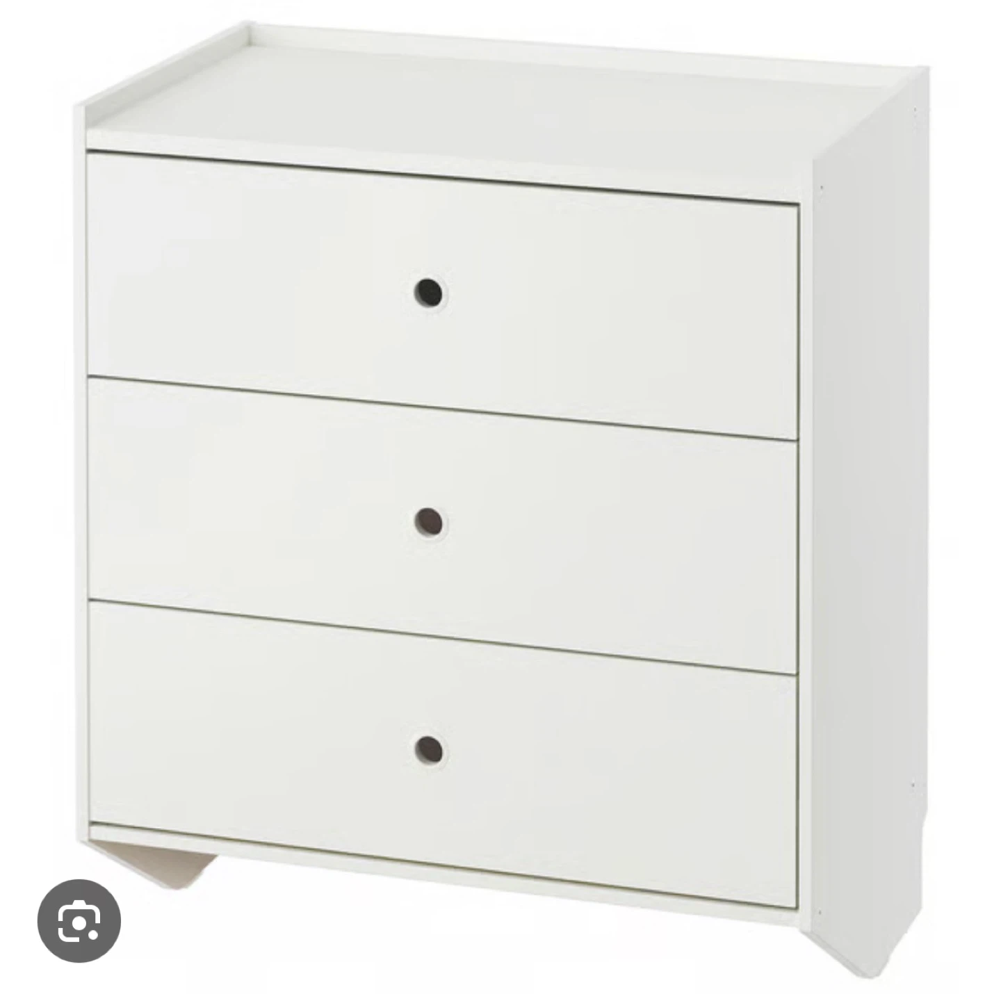 White 3-Drawer Dresser