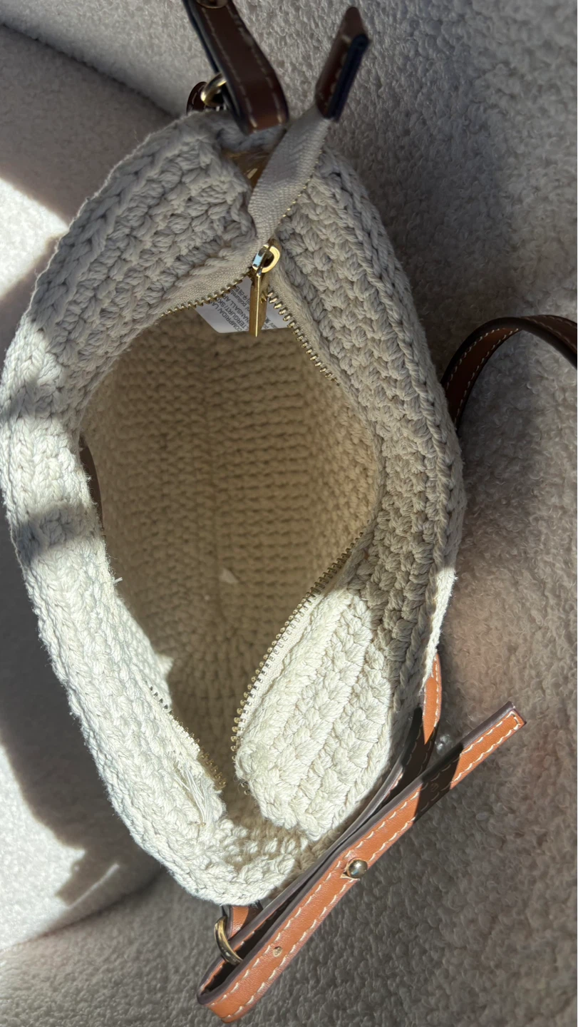 ZARA Crocheted Shoulder Bag - Cream - photo 4