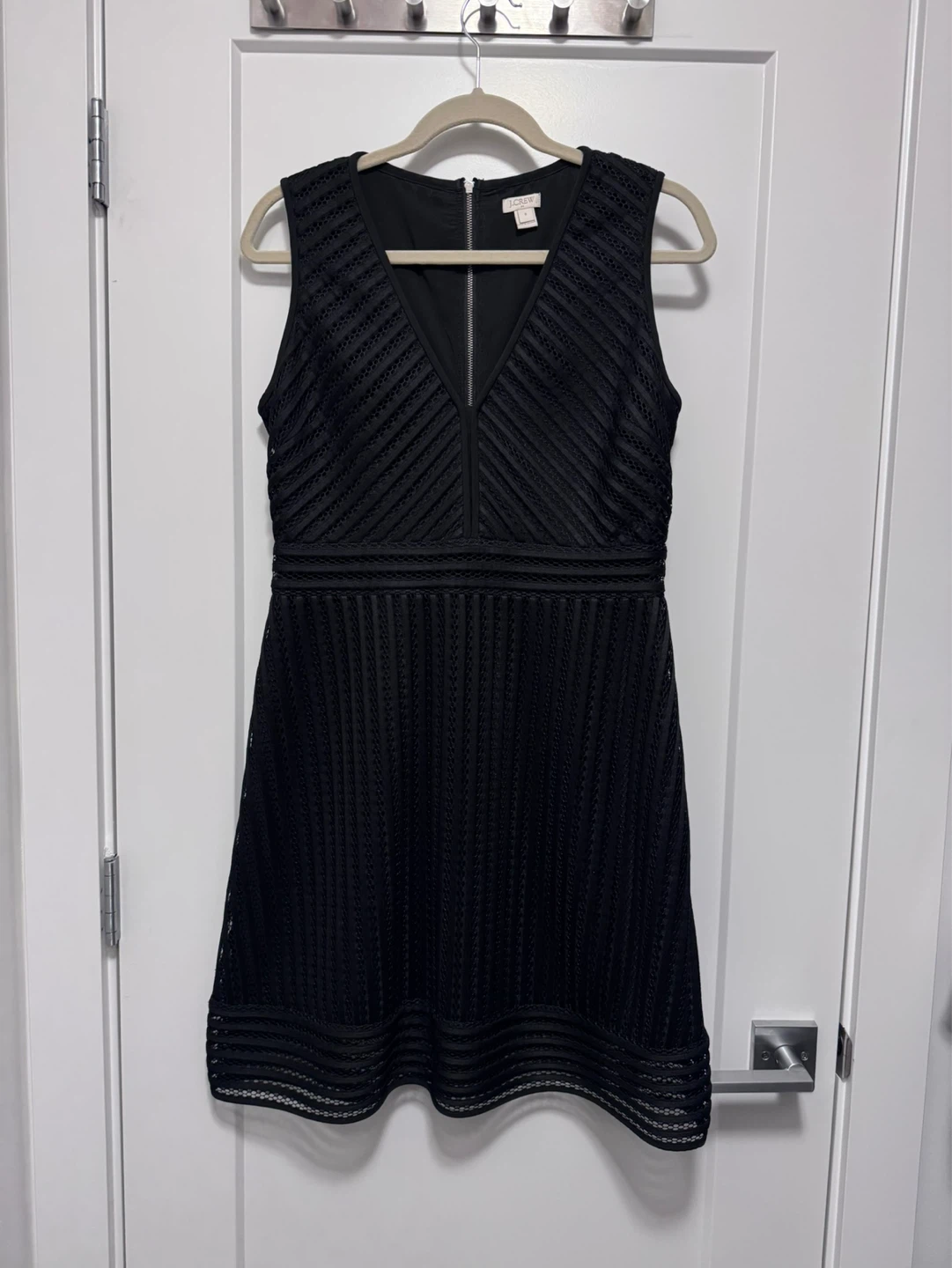 J. Crew Black Lace Detail Dress - Size 8 ⚽