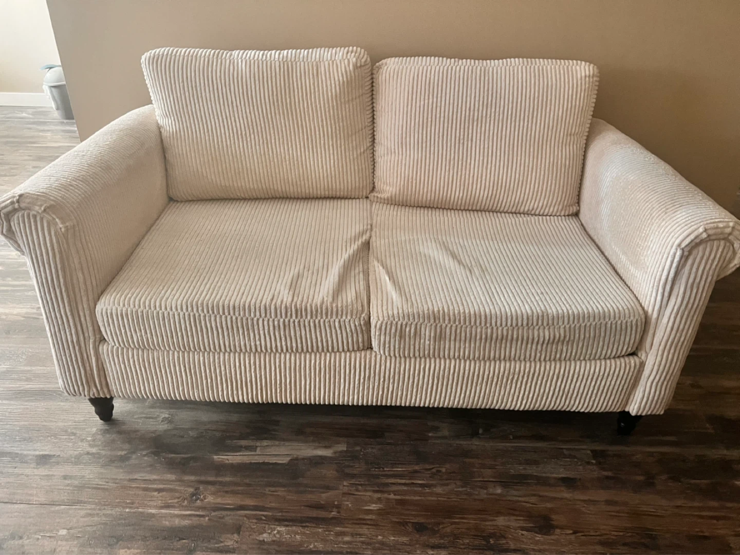 Corduroy Loveseat Sofa - Beige