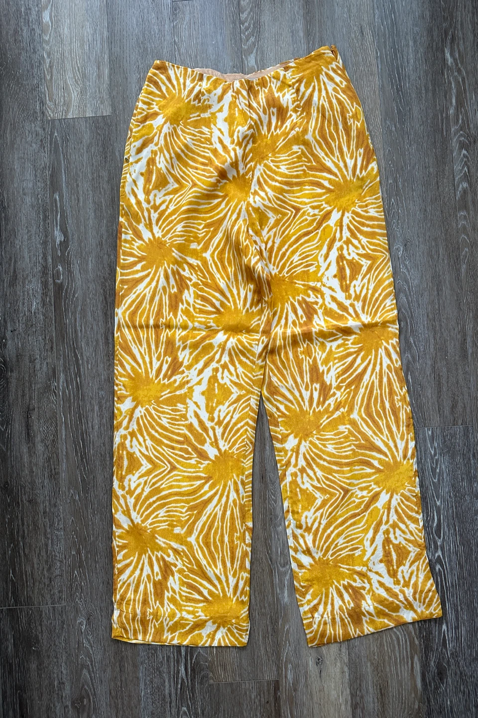 Scotch&Soda Maison Scotch viscose yellow pants