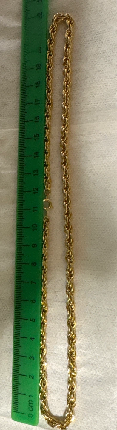 Vintage Gold tone Rope Chain Necklace⚽️ - photo 2