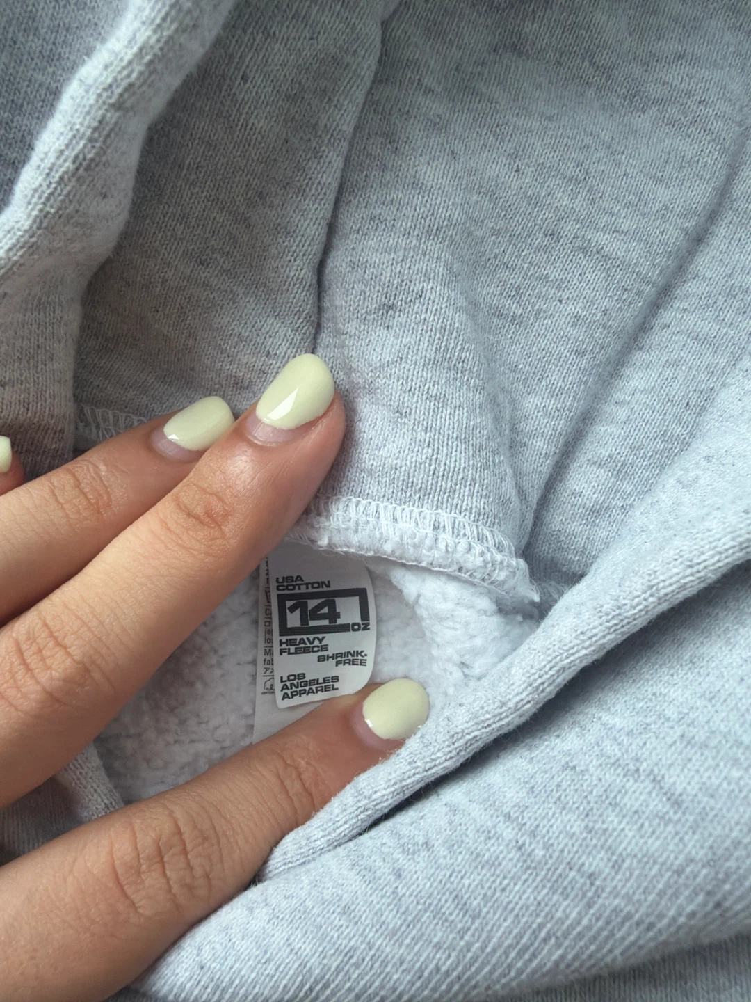 Los Angeles Apparel Heavy Fleece Hoodie UNISEX – Grey (Size L) - photo 3