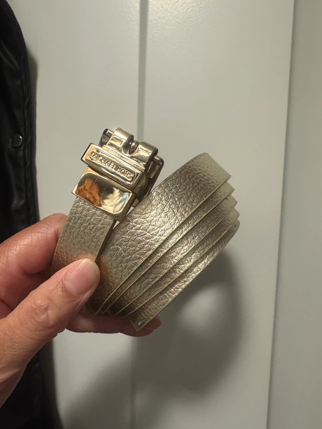 Michael Kors Gold Leather Belt - XS ⚽ - photo 3