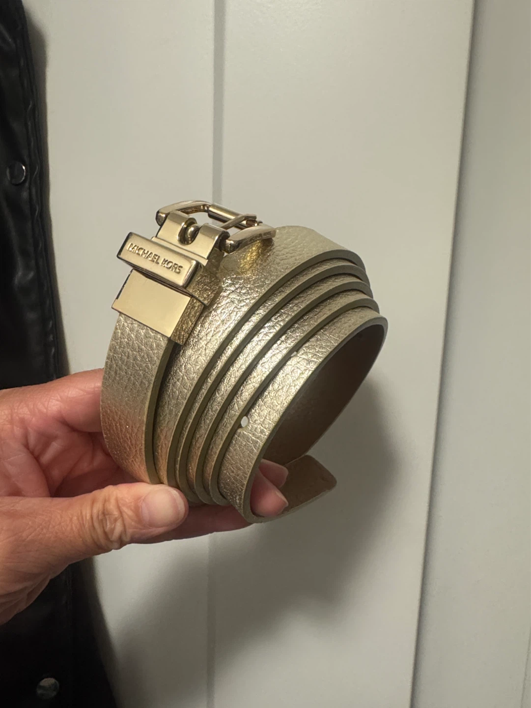 Michael Kors Gold Leather Belt - XS ⚽ - photo 2