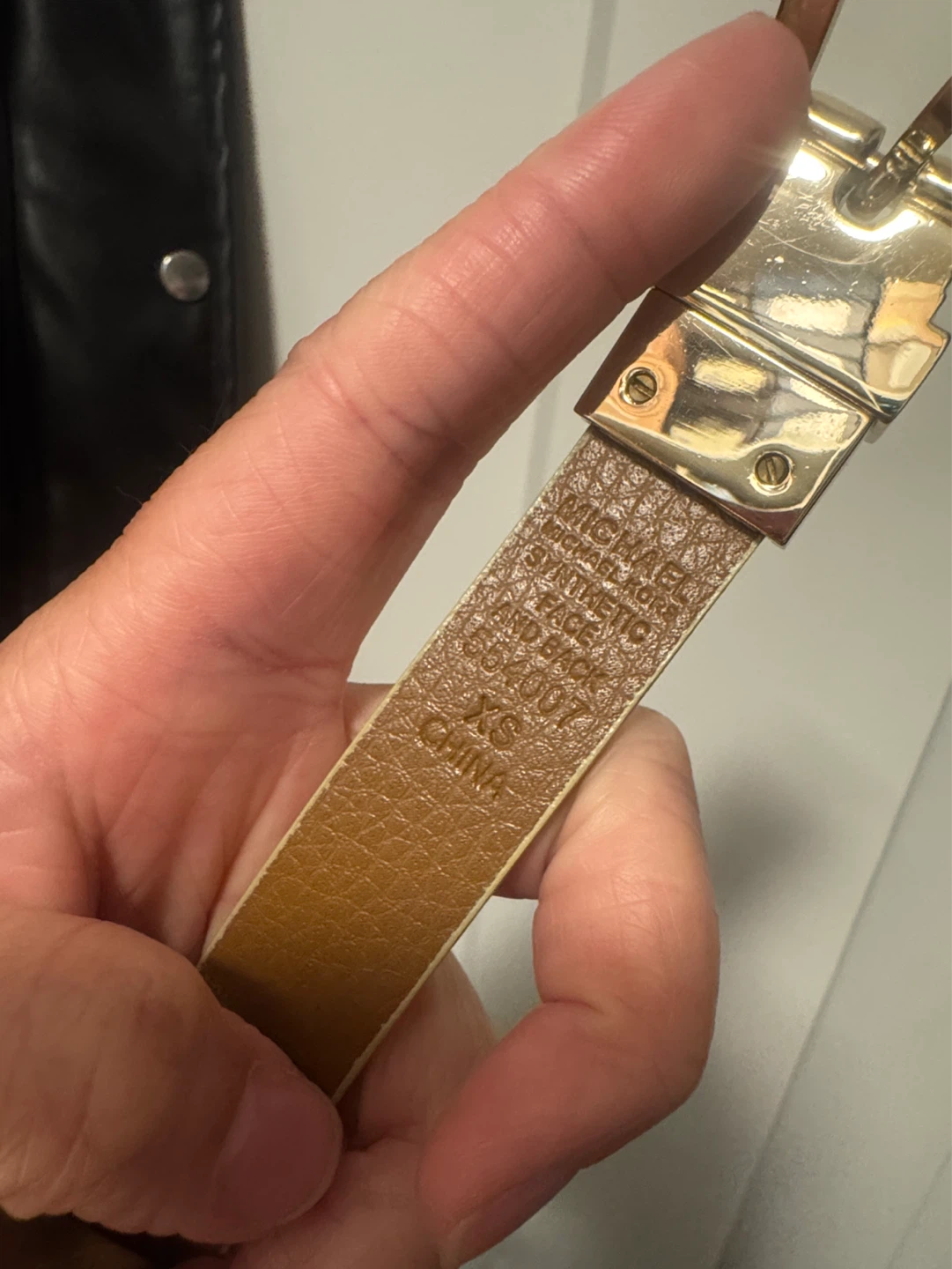 Michael Kors Gold Leather Belt - XS ⚽ - photo 5