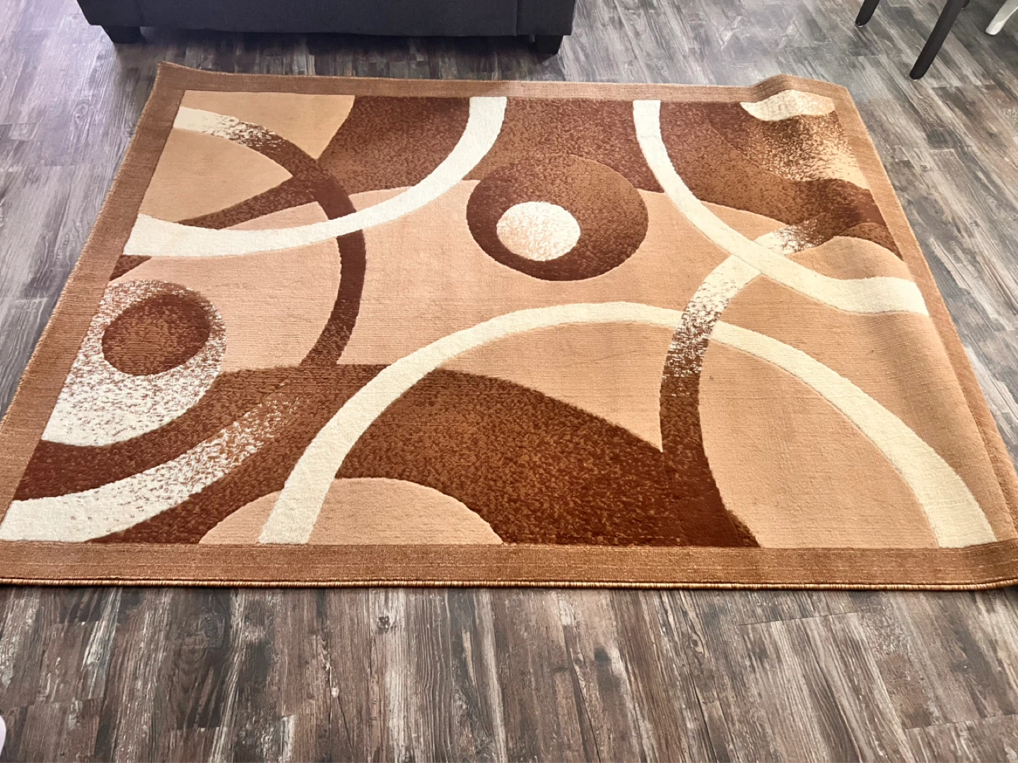 Area Rug - Brown & Cream Geometric Pattern - photo 3