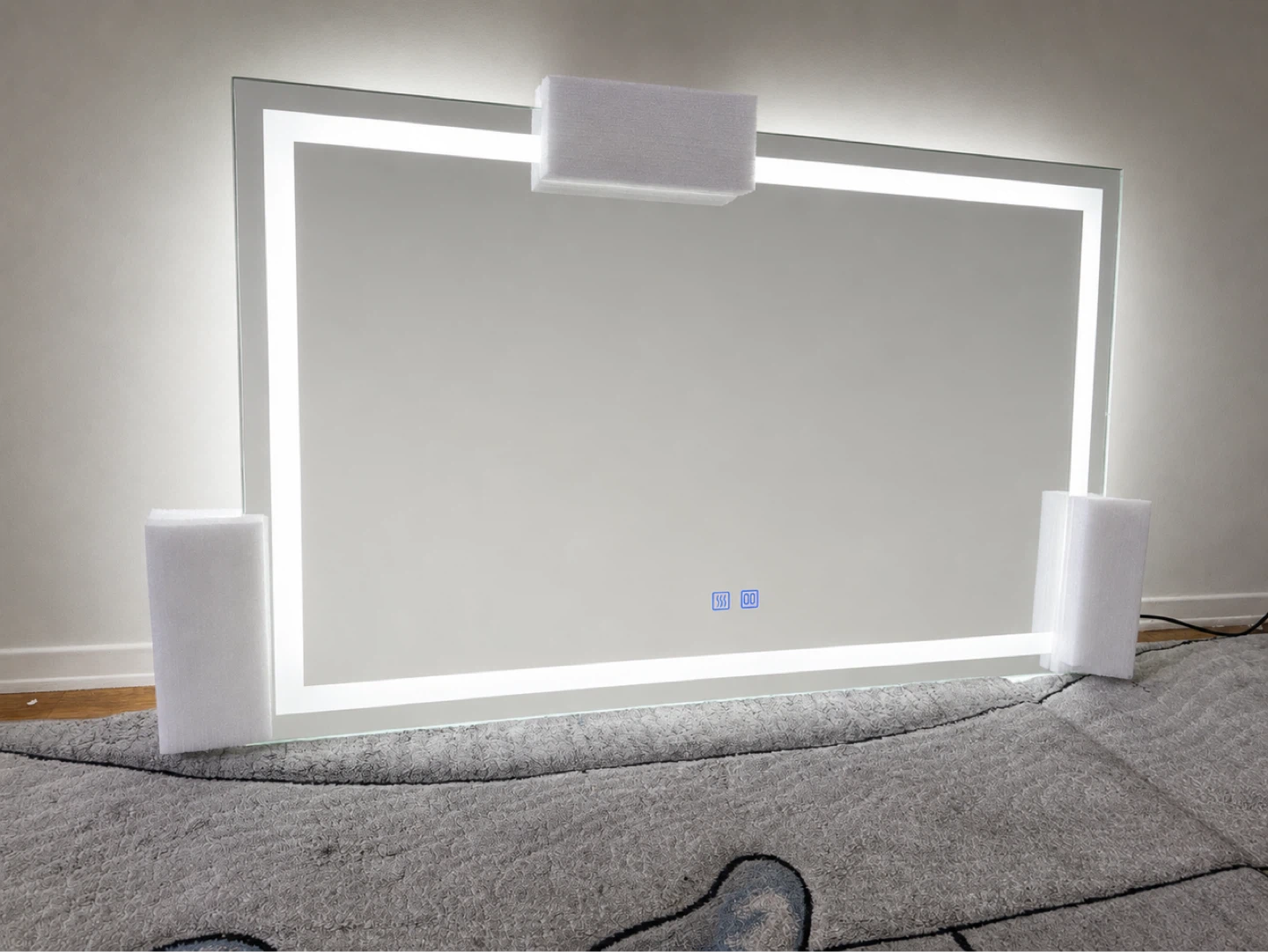 Costway-LED Bathroom Mirror with 3-Color Dimmable Lights - photo 3
