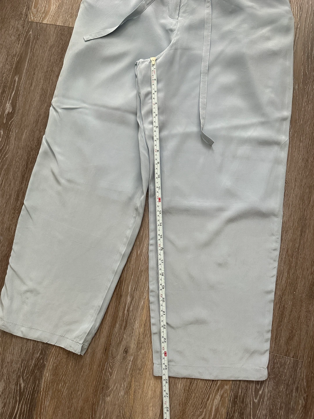 Light Blue Silk Wide Leg Pants - photo 3