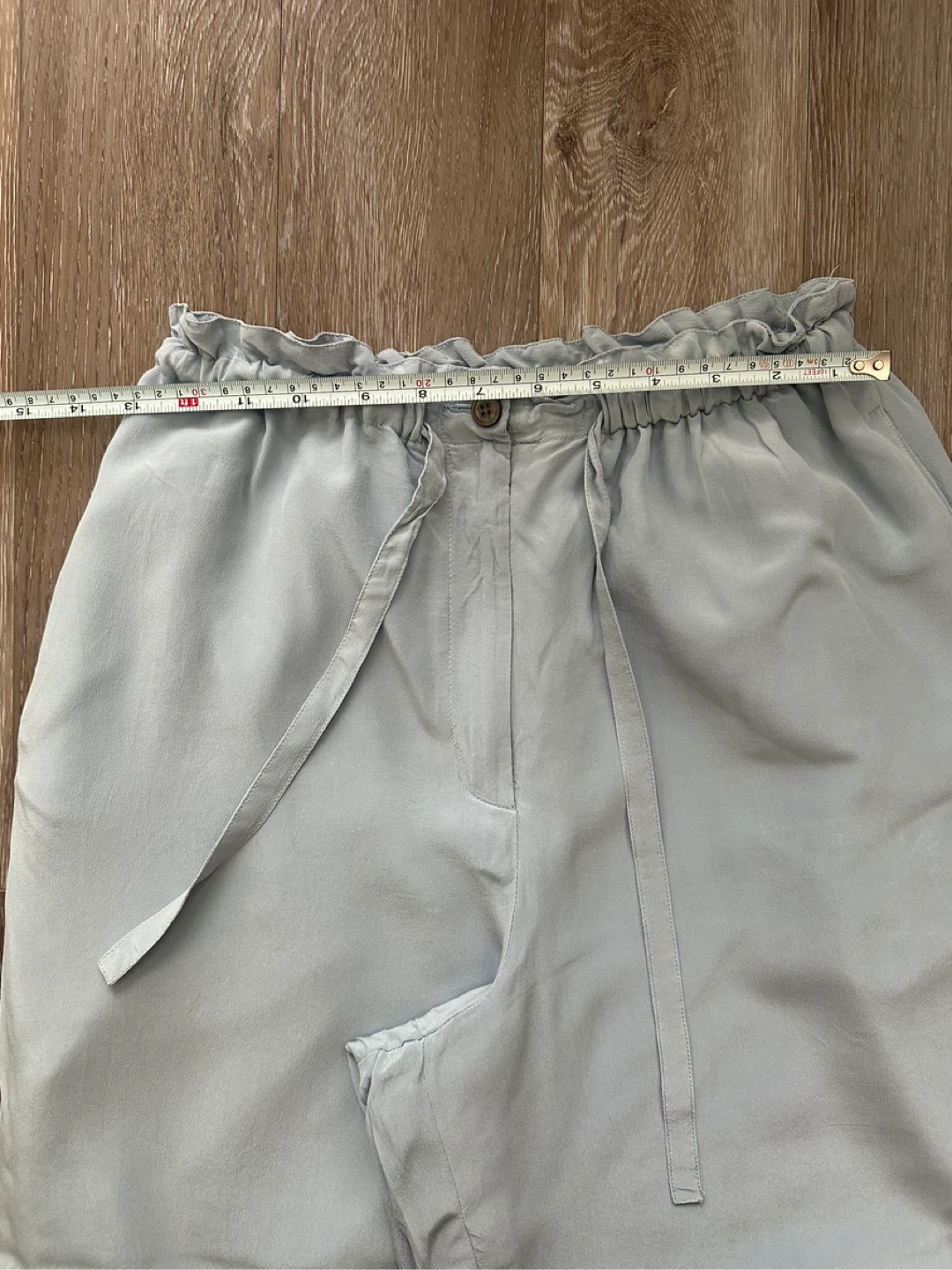 Light Blue Silk Wide Leg Pants - photo 4