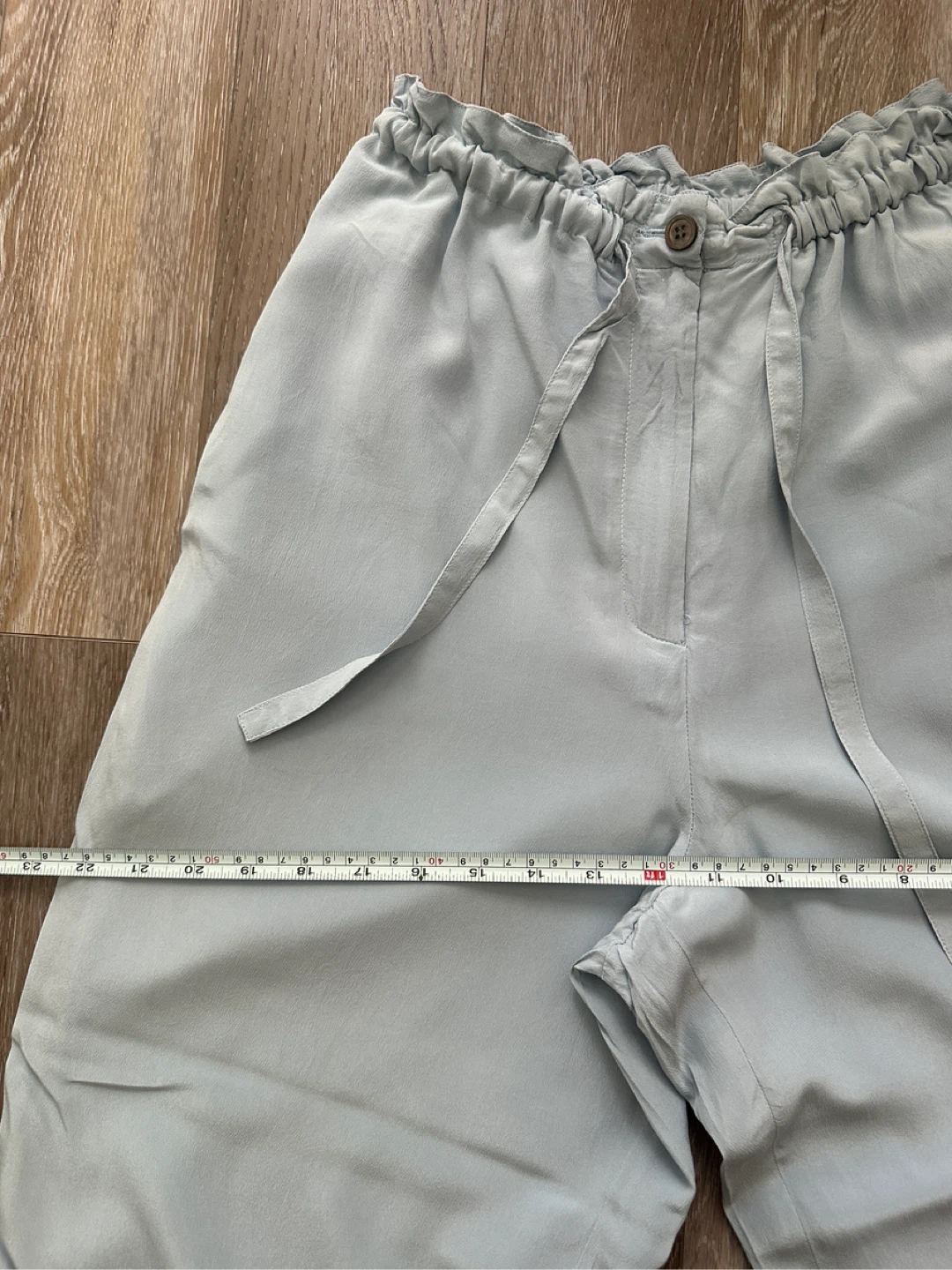 Light Blue Silk Wide Leg Pants - photo 5