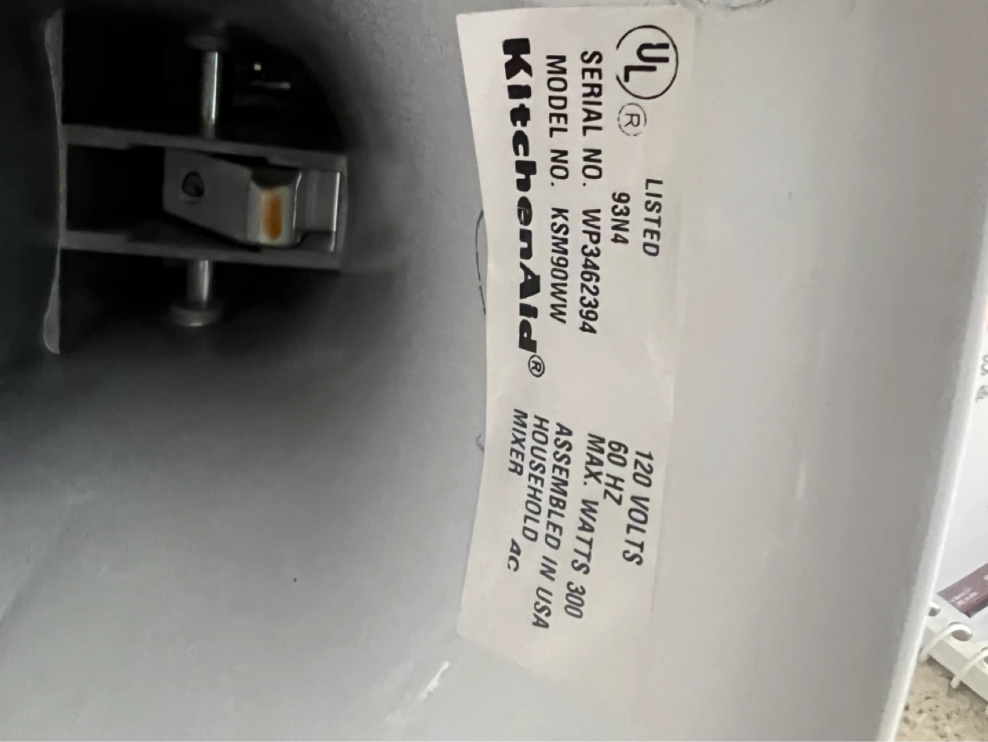 KitchenAid Ultra Power Stand Mixer KSM90WW White - photo 4