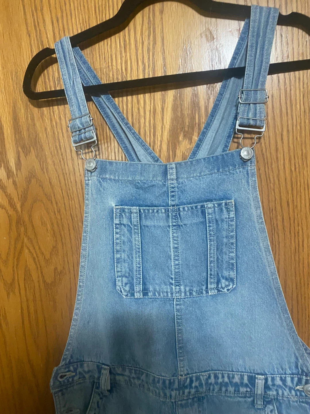 Jeans, short distressed denim overalls - photo 2