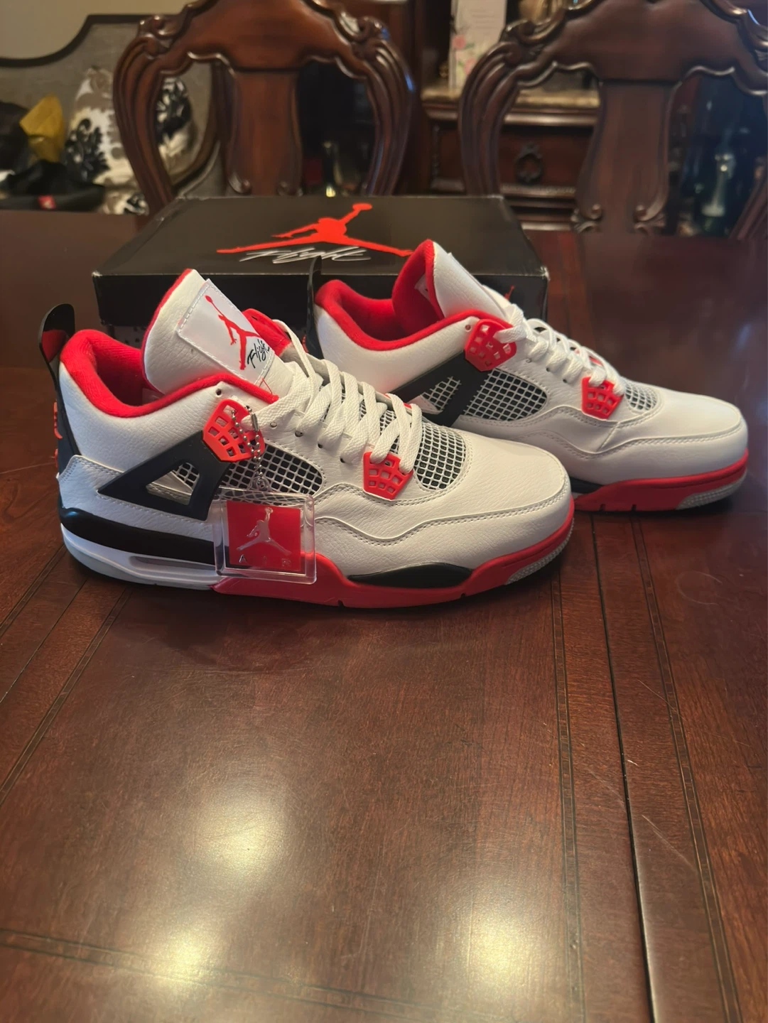 Air Jordan 4 Retro White Cement Red