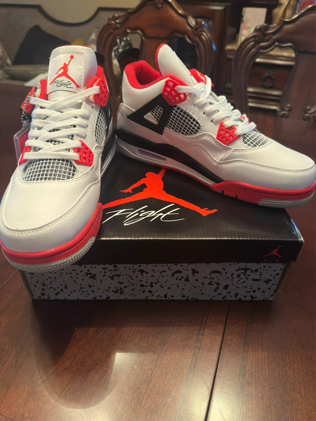 Air Jordan 4 Retro White Cement Red - photo 2