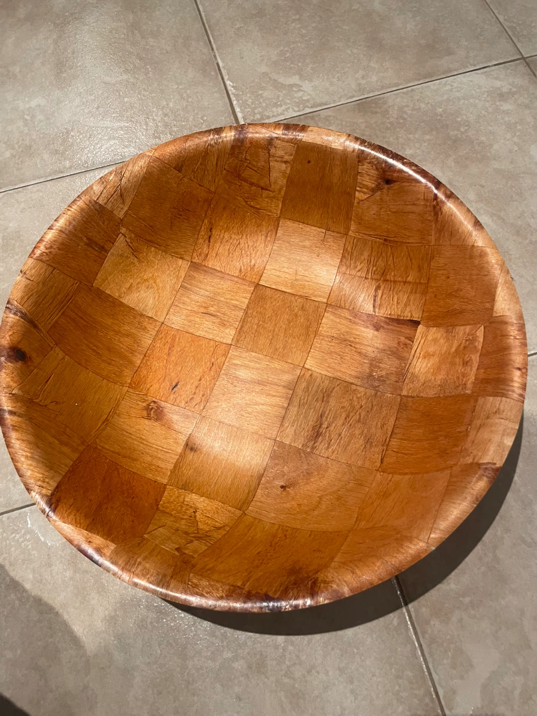 Wooden Woven Salad Bowl ⚽️