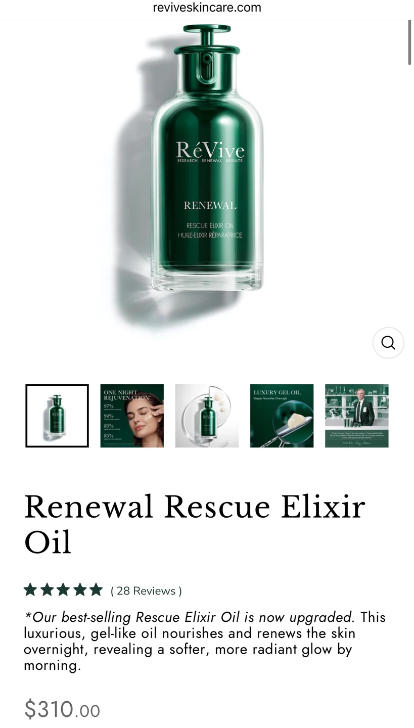 RéVive Renewal Rescue Elixir Oil 30ml
